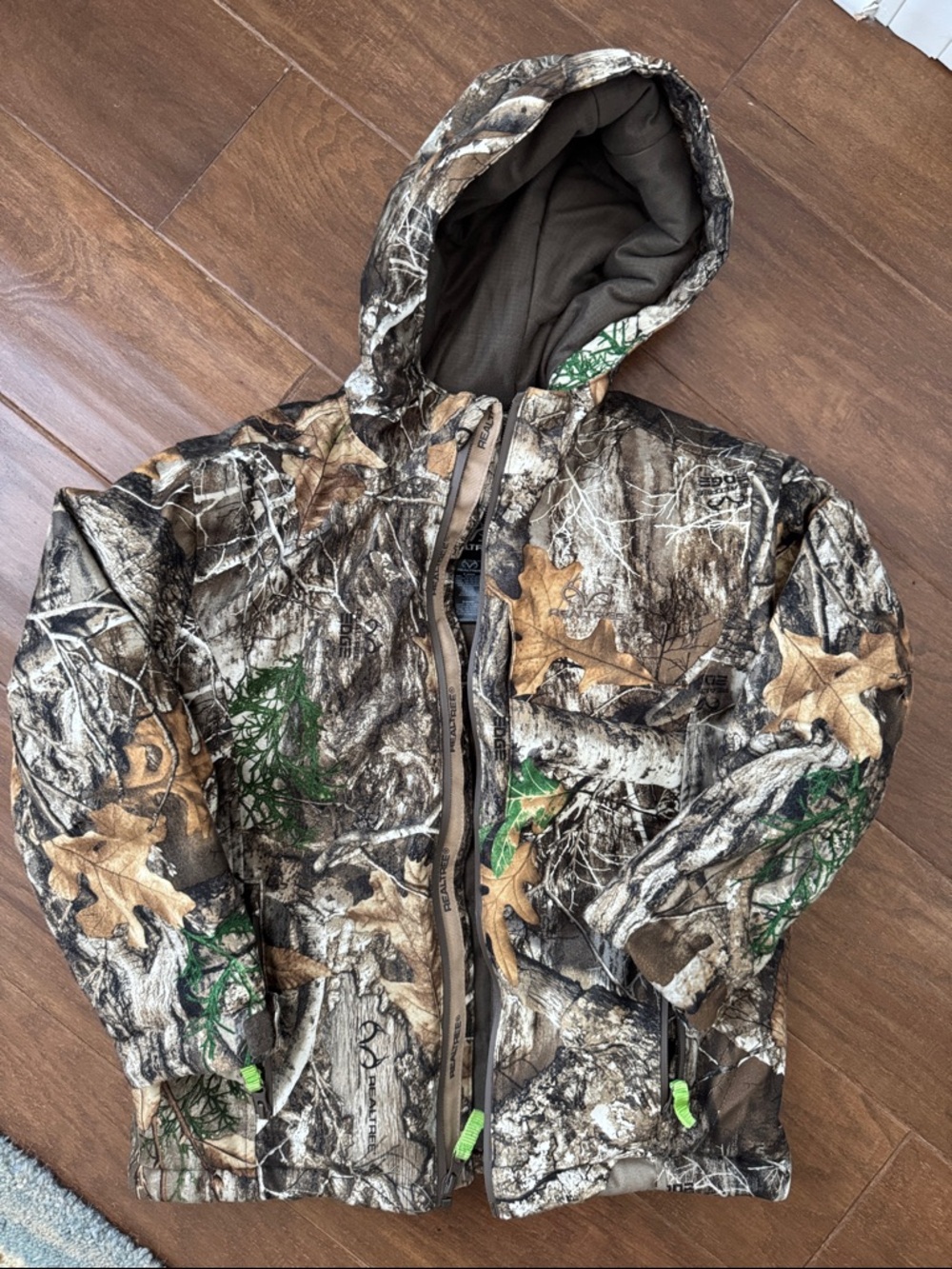 RealTree Camo Hooded Hunting Jacket - Brown Green